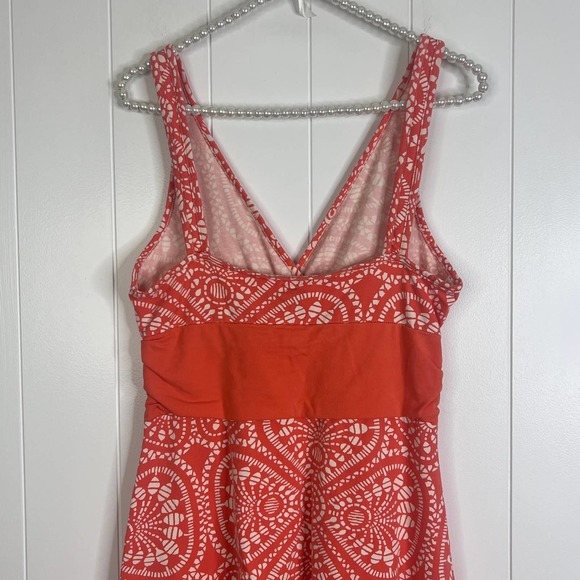 Patagonia Orange Tribal Print Sundress SZ M - Picture 7 of 8